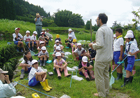 久万高原町直瀬で行った生き物教室