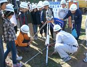 測量機器を用いた体験学習の画像