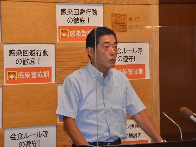 7月7日（木曜日）新型コロナウイルス感染症に関する臨時記者会見（県庁）の画像