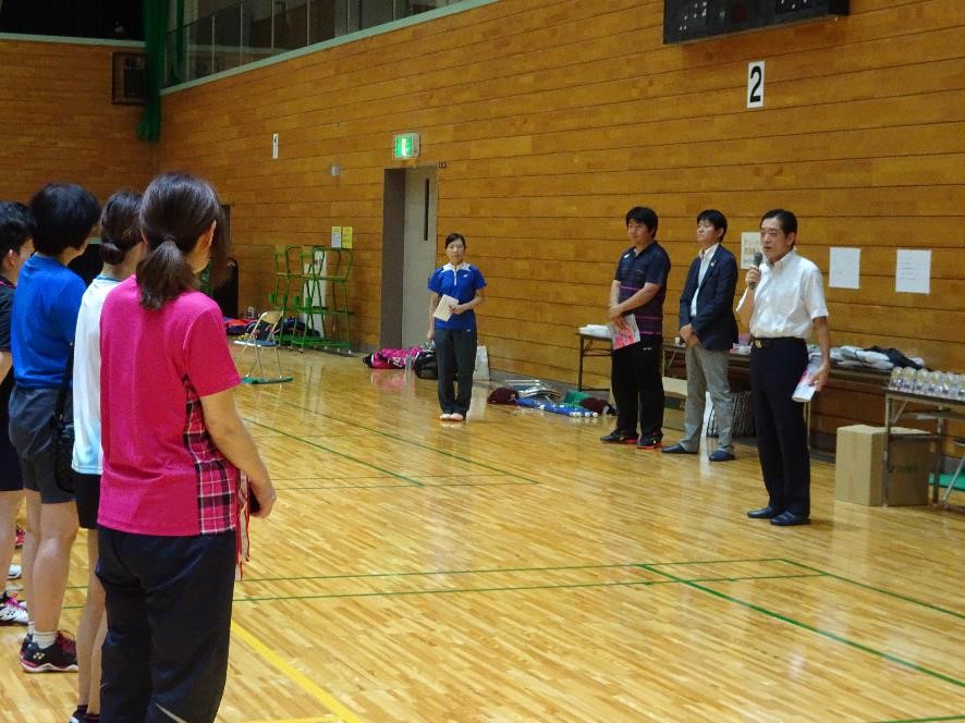 6月29日（土曜日）マドンナオープンレディースバドミントン大会開会式（砥部町）の画像