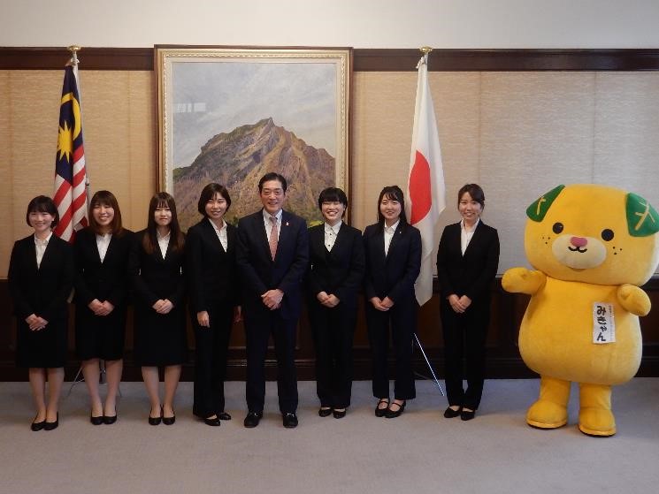 2月19日（水曜日）日本語パートナーズ派遣事業に参加の県内大学生らの訪問（県庁）の画像