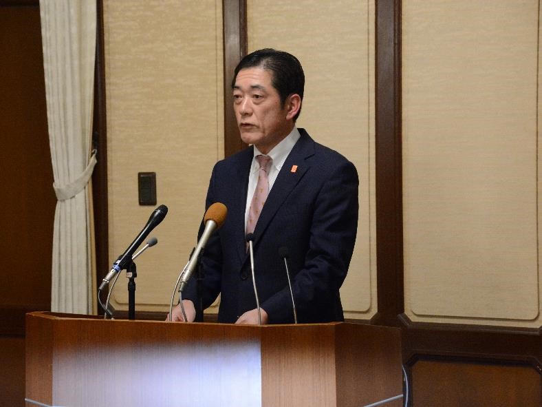 2月24日（月曜日）クルーズ船「ダイヤモンド・プリンセス」から下船した本県関係者への対応等に関する臨時記者会見（県庁）の画像
