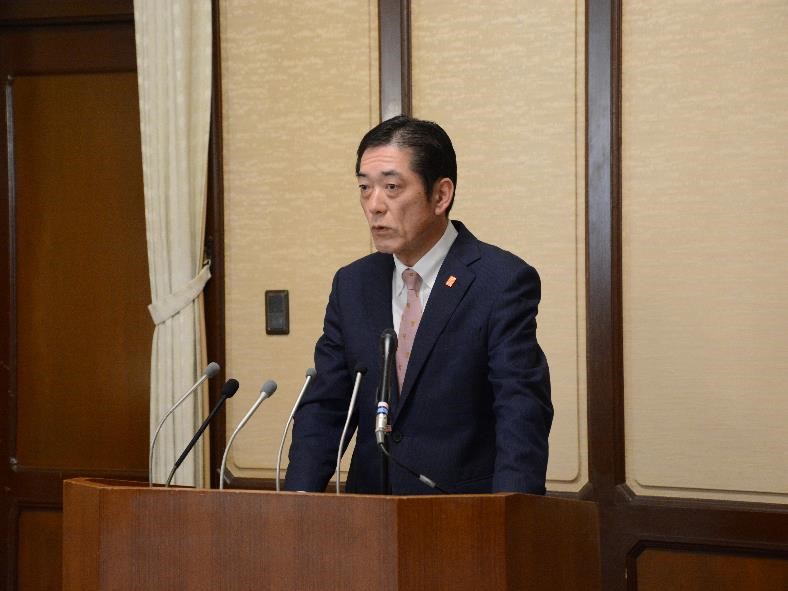 2月28日（金曜日）新型コロナウイルス感染症対策に係る国の臨時休校要請に関する臨時記者会見（県庁）の画像