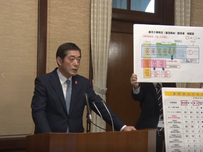 4月16日（木曜日）新型コロナウイルス感染者に関する臨時記者会見（県庁）の画像