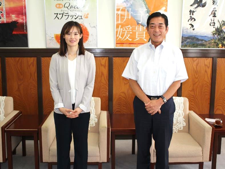 7月20日（月曜日）県スポーツ専門員 郷亜里砂氏の訪問（県庁）の画像