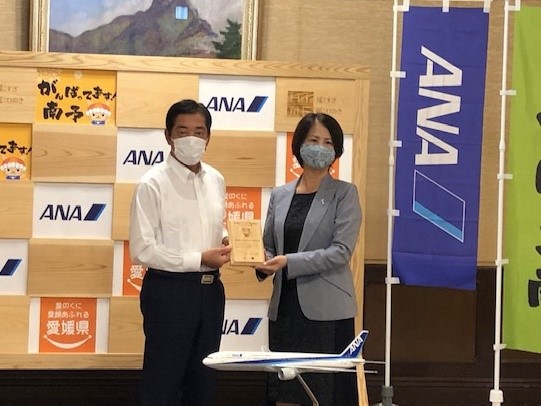 10月21日（水曜日）ANAグループと南予地域ワーケーション誘致推進事業に関する共同記者発表（県庁）の画像