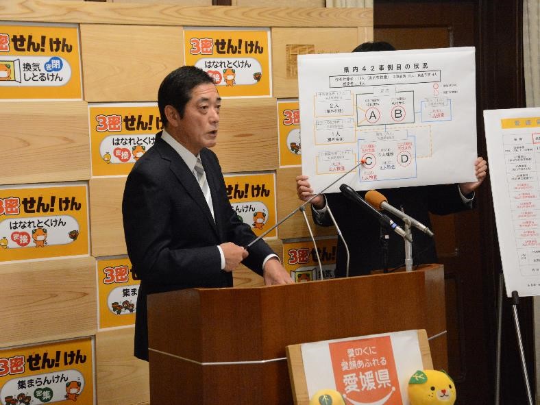 11月18日（水曜日）新型コロナウイルス感染者に関する臨時記者会見（県庁）の画像