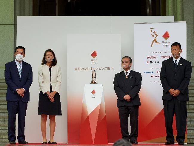 11月20日（金曜日）東京2020オリンピック聖火歓迎セレモニー（県庁本館前）の画像
