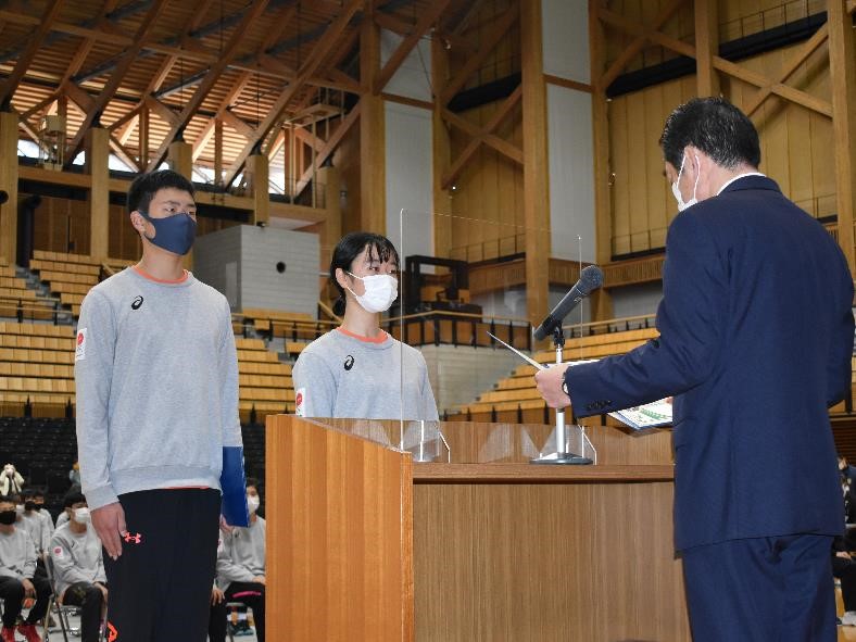 3月13日（土曜日）えひめ愛顔のジュニアアスリート発掘事業修了式・認定式（県武道館）の画像