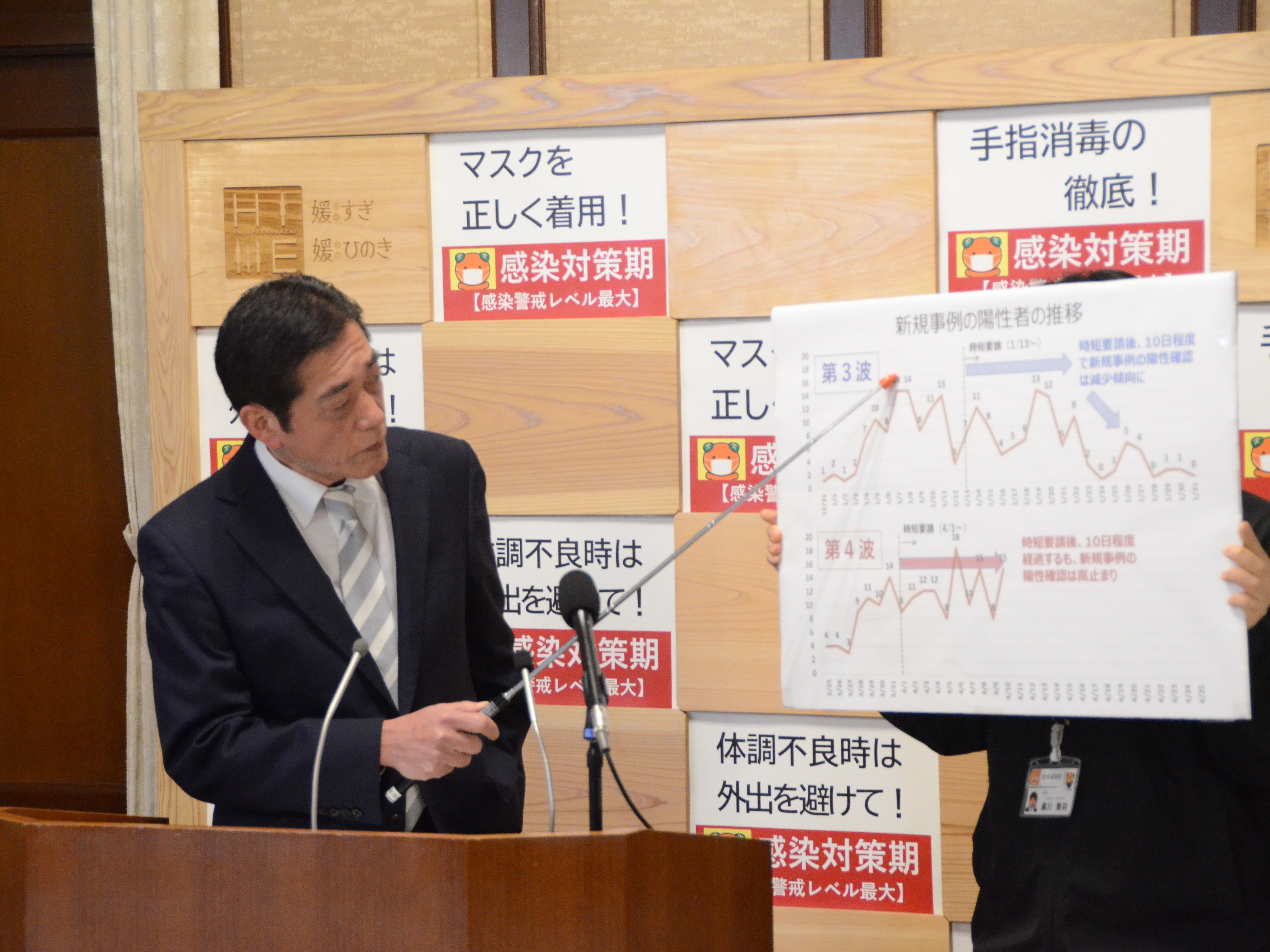 4月10日（土曜日）新型コロナウイルス感染症に関する臨時記者会見（県庁）の画像