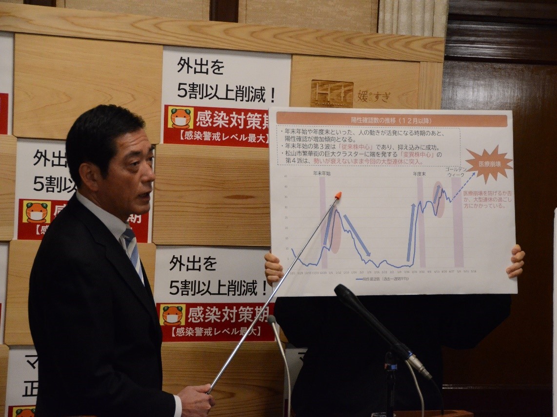 4月30日（金曜日）新型コロナウイルス感染症に関する臨時記者会見（県庁）の画像