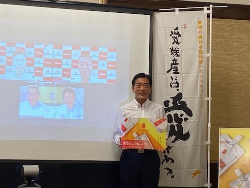 5月24日（月曜日）食品等製造販売会社ほかの訪問（県産柑橘を使用した新商品の発売報告）（県庁）