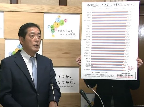 11月11日（木曜日）新型コロナウイルス感染症に関する臨時記者会見（県庁）の画像