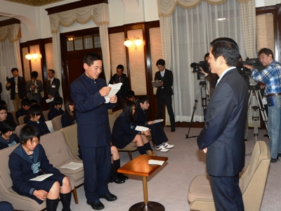 11月8日（火曜日）福島県立浪江高等学校修学旅行生の訪問（県庁）の画像