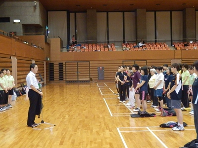 6月22日（土曜日）マドンナオープンレディースバドミントン大会開会式（松山市内）の画像