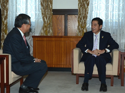 11月14日（木曜日）台北駐大阪経済文化弁事処長の訪問（県庁）