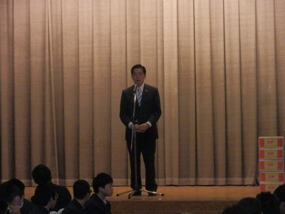 11月20日（水曜日）福島県立小高工業高等学校歓迎セレモニー（松山市内）の画像