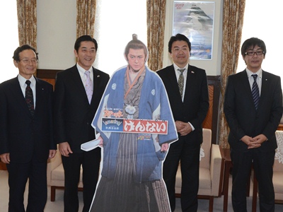 3月27日（木曜日）有線放送会社、坊っちゃん劇場関係者らの訪問（県庁）の画像