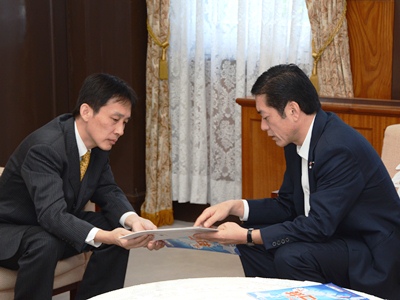 5月8日（木曜日）スーパーグローバルハイスクール事業に係る大学教授の訪問（県庁）の画像