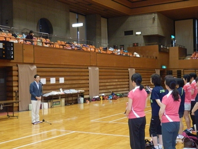6月7日（土曜日）マドンナオープンレディースバドミントン大会開会式（松山市内）の画像