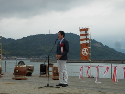 6月28日（土曜日）瀬戸内しまのわ2014民間企画イベント「能島上陸＆潮流クルーズ」出発セレモニー（今治市）の画像