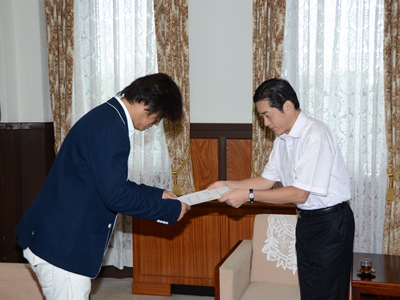 8月6日（水曜日）自転車新文化推進事業総合アドバイザー委嘱式（県庁）の画像