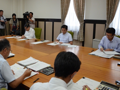 8月27日（水曜日）9月補正予算案知事査定（県庁）の画像