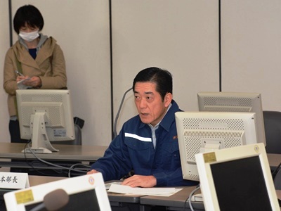 1月15日（金曜日）国・県・市町災害対策本部合同運営訓練の四国4県合同テレビ会議（県庁）の画像