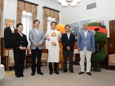 6月20日（月曜日）愛媛県縫製品工業組合の訪問（みきゃんのデザインを使用した商品の販売報告）（県庁）の画像