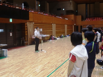 6月25日（土曜日）マドンナオープンレディースバドミントン大会開会式（松山市内）の画像