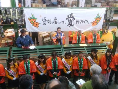 11月7日（月曜日）県産みかんトップセールス（東京都中央卸売市場）の画像