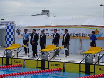 7月8日（土曜日）全国JOCジュニアオリンピックカップ夏季水泳競技大会愛媛県予選会兼愛顔つなぐえひめ国体水泳競技（競泳）リハーサ