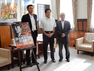 7月13日（木曜日）愛媛県民球団社長、愛媛マンダリンパイレーツ監督らの訪問（県庁）の画像