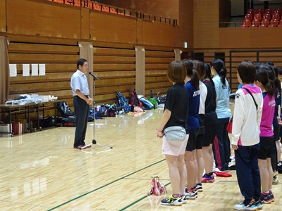 6月23日（土曜日）マドンナオープンレディースバドミントン大会開会式（松山市）の画像