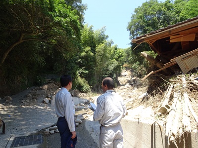 7月15日（日曜日）平成30年7月豪雨災害に係る被災地視察（今治市）