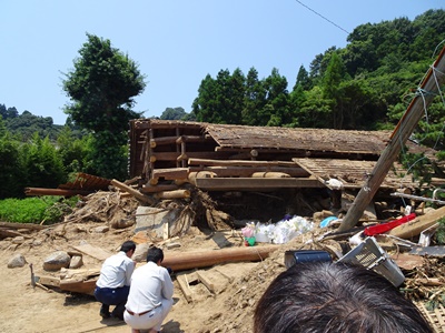 7月16日（月曜日）平成30年7月豪雨災害に係る被災地視察（松山市怒和島）の画像