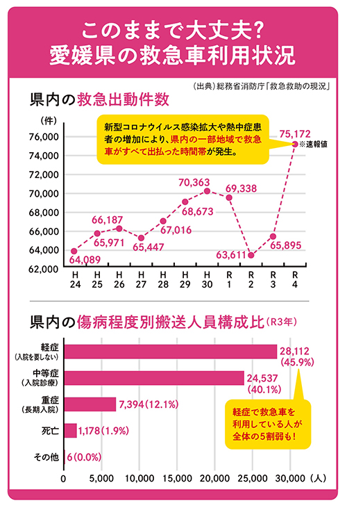 愛媛県の救急車利用状況