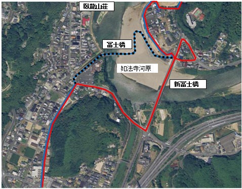 四国のみち(大洲)ルート変更