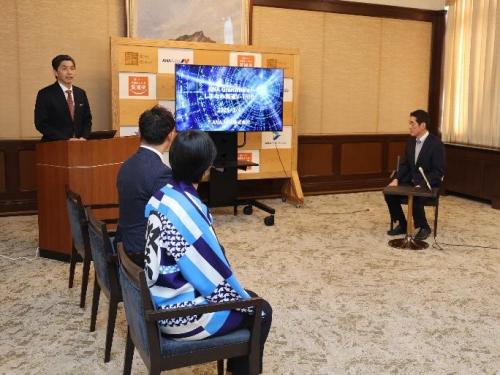 3月4日（月曜日）航空関係ＩＴ企業のバーチャル旅行プラットフォームアプリに関する記者発表（県庁）