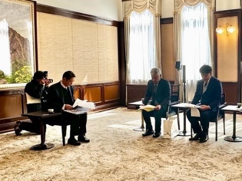 2月25日（火曜日）社会人野球チーム イワキテック株式会社硬式野球部関係者らの訪問（県庁）