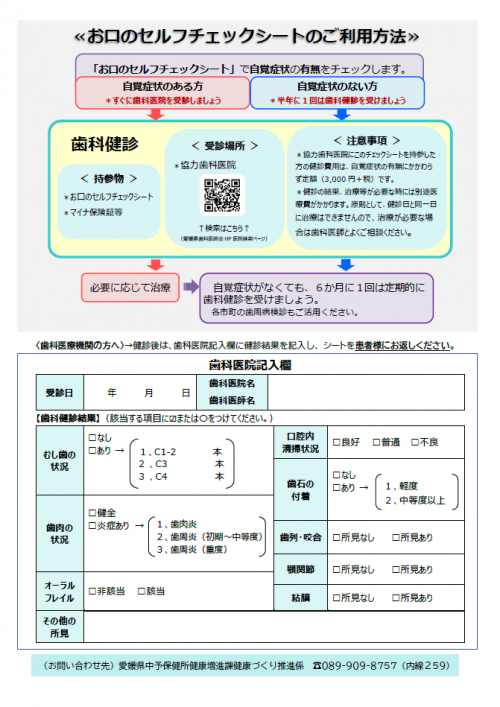 チェックシート（裏）