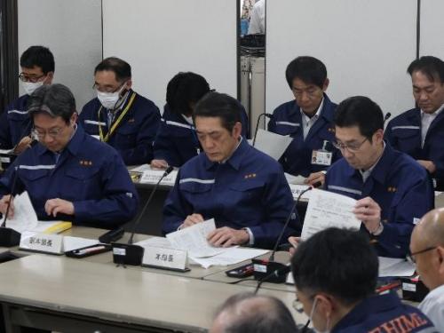 3月26日（水曜日）林野火災に伴う愛媛県災害対策本部会議（県庁）