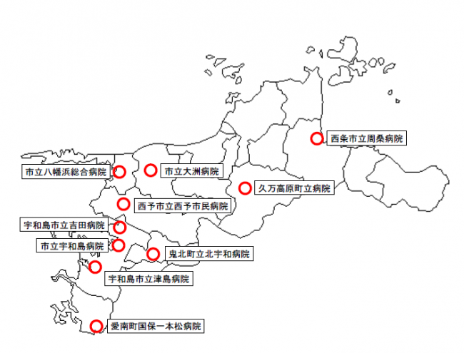 県内市町立病院マップ