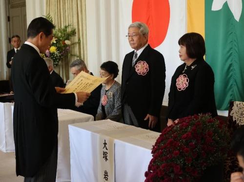 11月3日（月曜日）愛媛県功労賞授賞式（県庁）