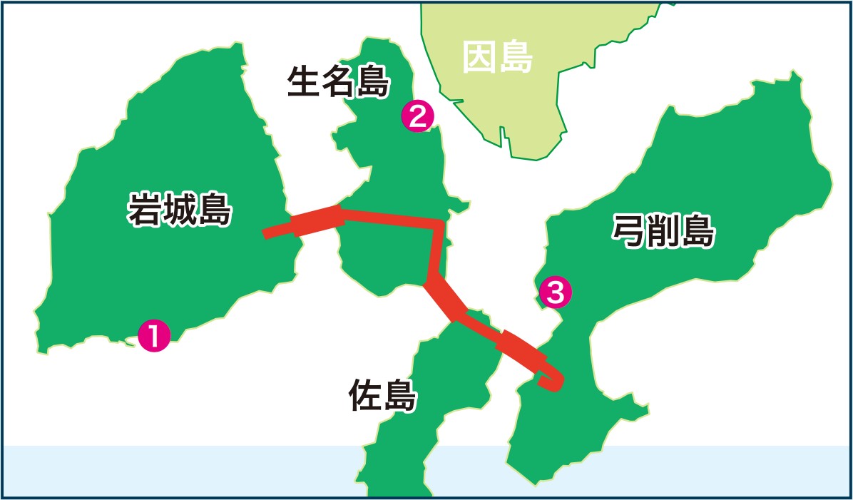 橋カード配布施設の地図