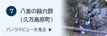 7八釜の甌穴群のバナー