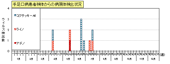 手足口病患者検体からのウイルス検出状況