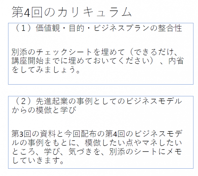 第4回のカリキュラムの画像