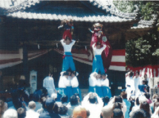 朝倉矢矧神社の獅子舞とにわかの画像